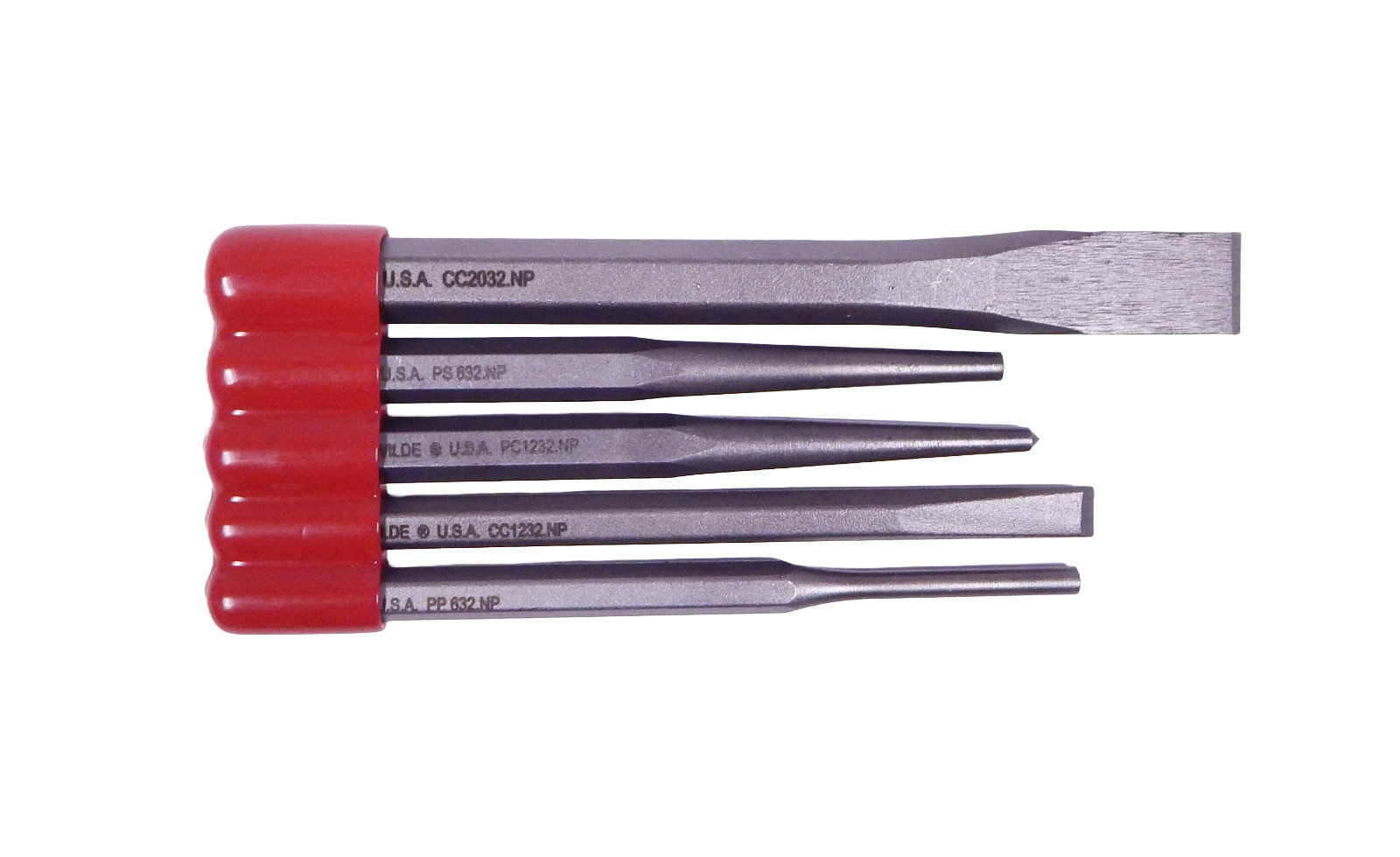 Wilde Tool 5pc Punch & Chisel Set MADE IN USA Professional High Carbon Steel gallery