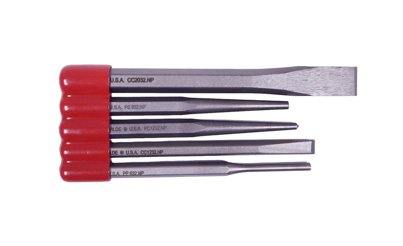 Wilde Tool 5pc Punch & Chisel Set MADE IN USA Professional High Carbon Steel gallery
