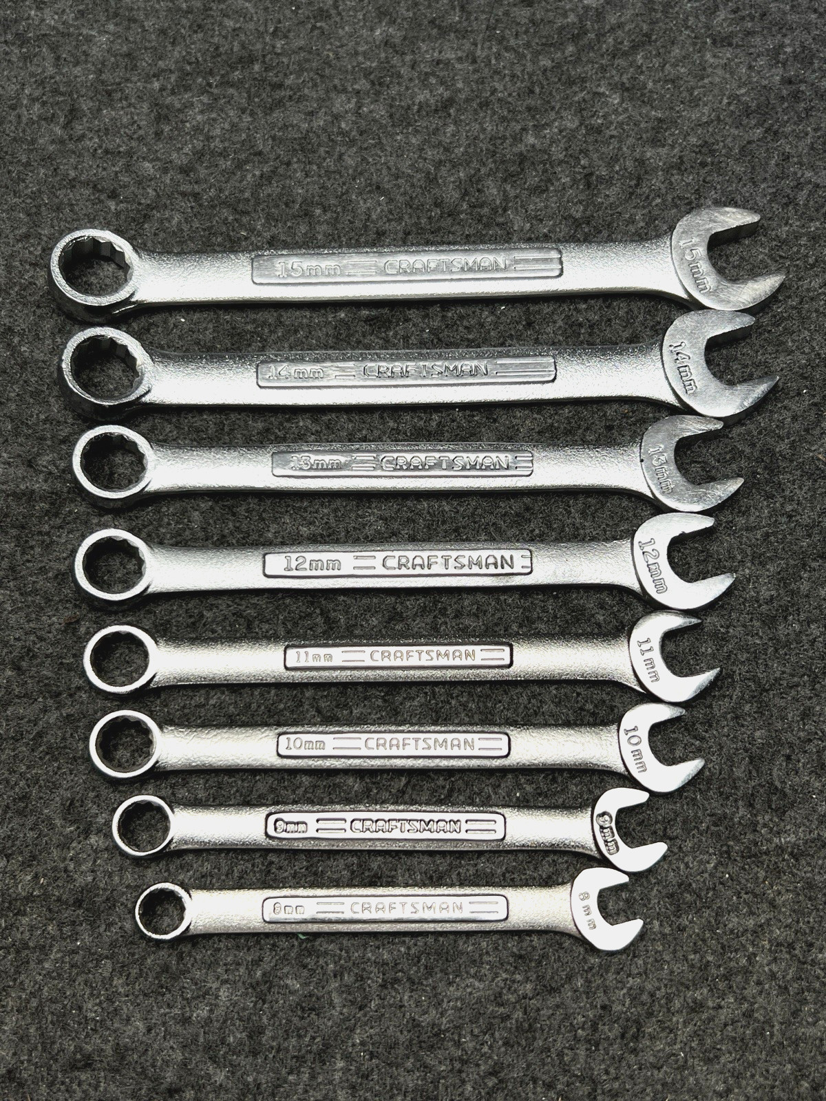 Craftsman Combination Wrench Set MM Metric 8 9 10 11 12 13 14 15 Forged in USA gallery