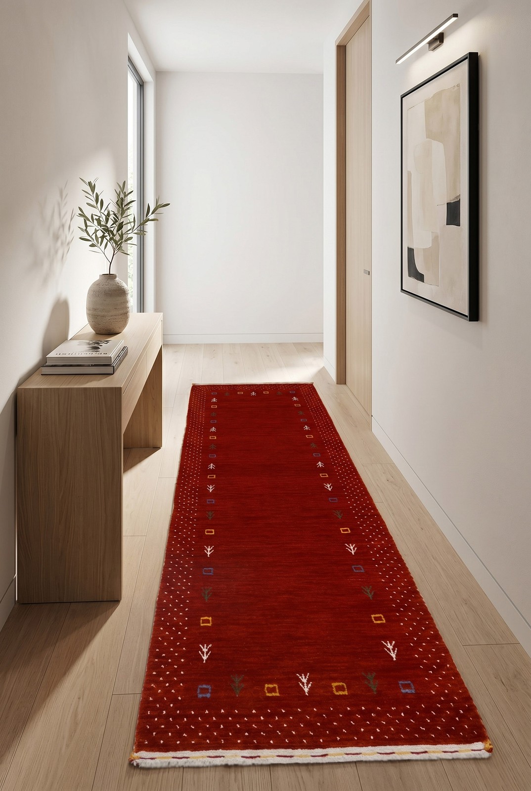Hand loomed Area Rug 2'6" x 10'0" Traditional Wool Oriental Carpet gallery