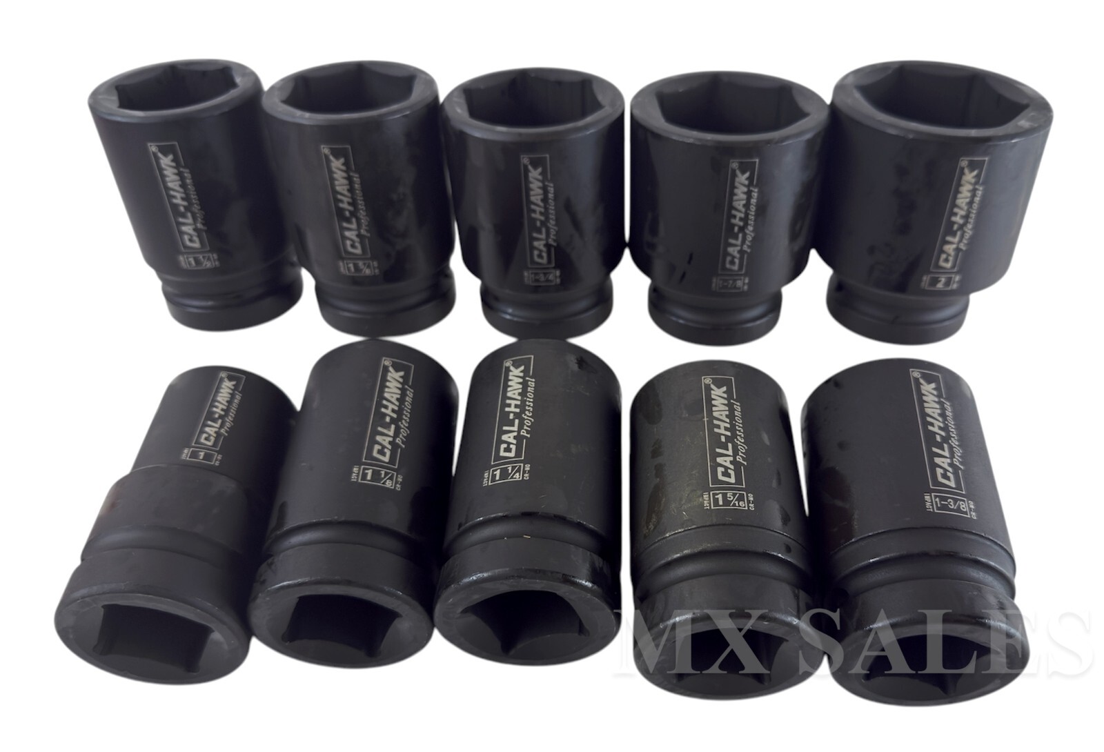 10pc SAE Deep Impact Socket 1" inch Drive 6 Point Sockets 1" - 2" w/ CASE gallery