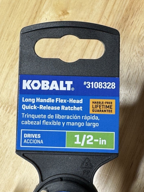 Kobalt 24” Long Handled 1/2" Drive Flex Head Quick Release Ratchet Brand New gallery