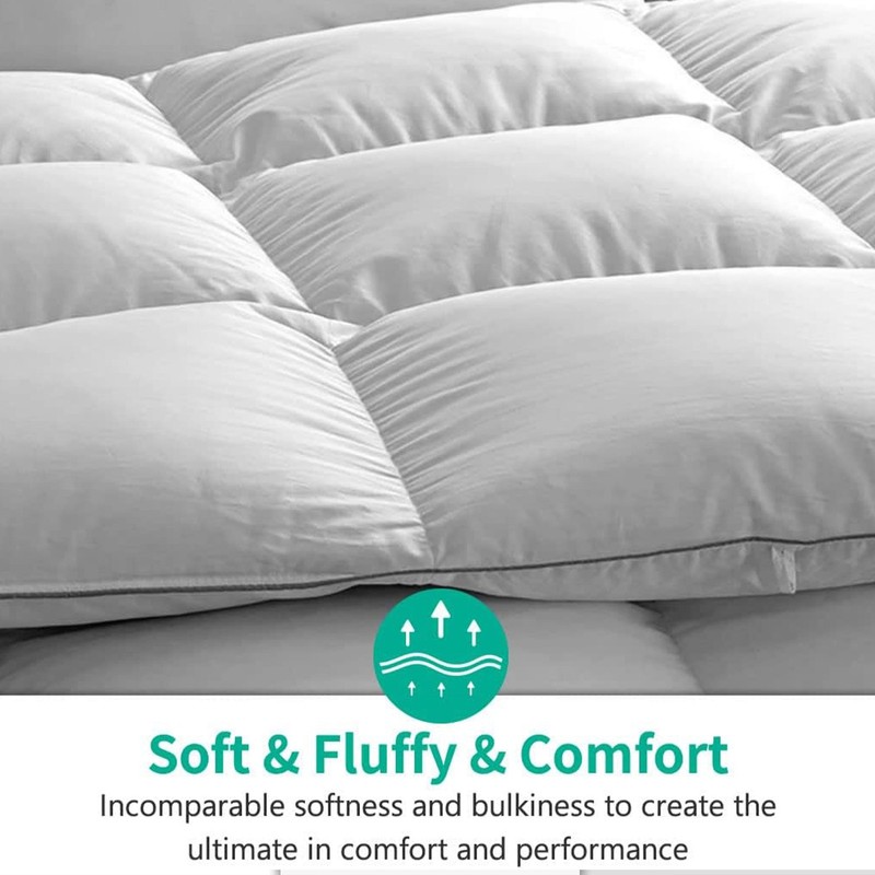 APSMILE Luxurious Feathers Down Full Queen Duvet Insert Comforter, White gallery