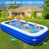 Extra Large Inflatable Pool for Adults 145" x 74" 22" Oversized Blow Up Family gallery