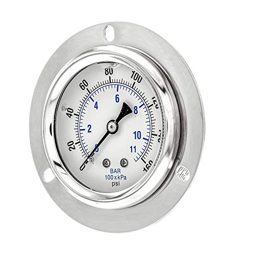PRO-204L-254F Panel Mount Front Flanged Glycerin Filled Industrial 0 - 160 PSI gallery