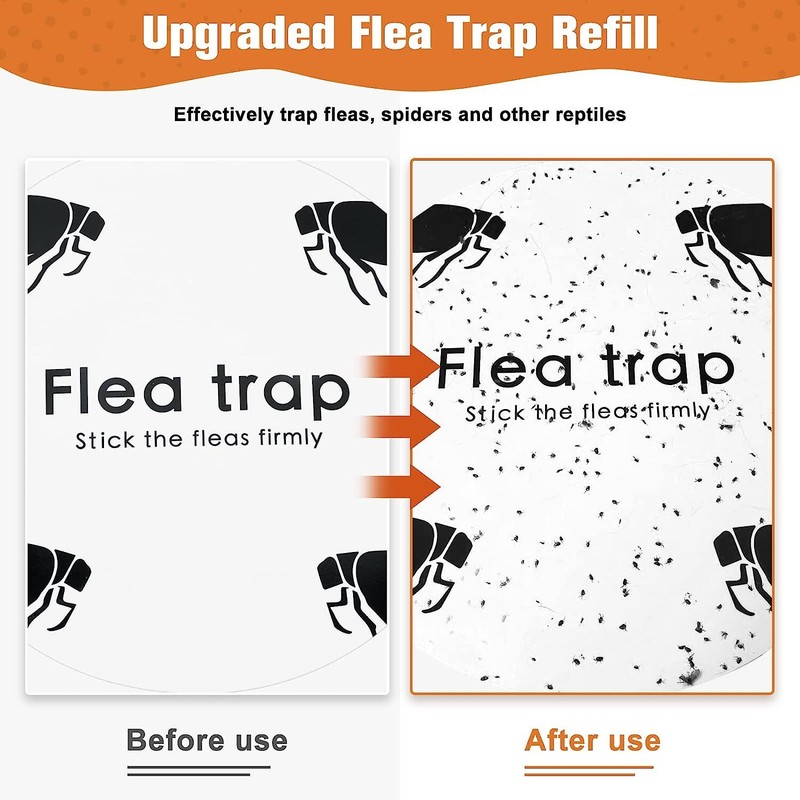 Flea Bed Bug Trap Odorless Cleaner and Flea Killer Trap Pad Sticky Dome 2 Packs gallery