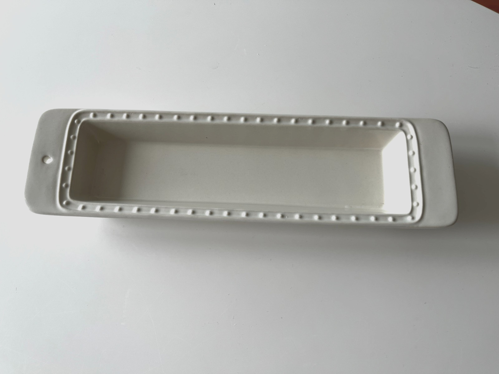 NORA FLEMING Pearl Dot Stoneware : Rectangle Cracker / Olive Tray Dish gallery