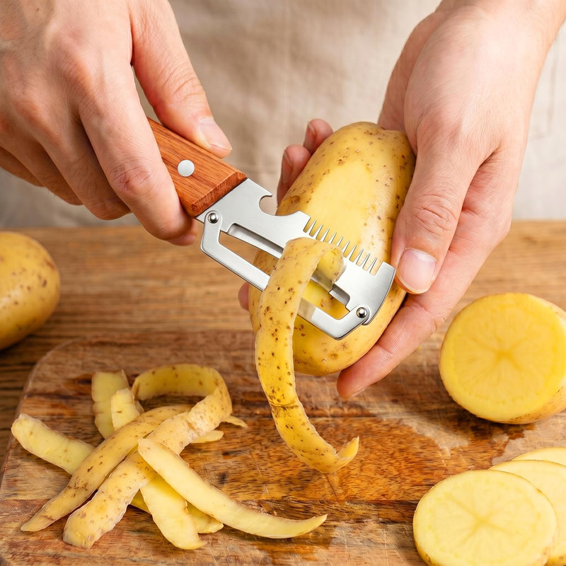 Multifunctional Vegetable Peeler for Kitchen,3 in 1 Stainless Steel Peeler with gallery