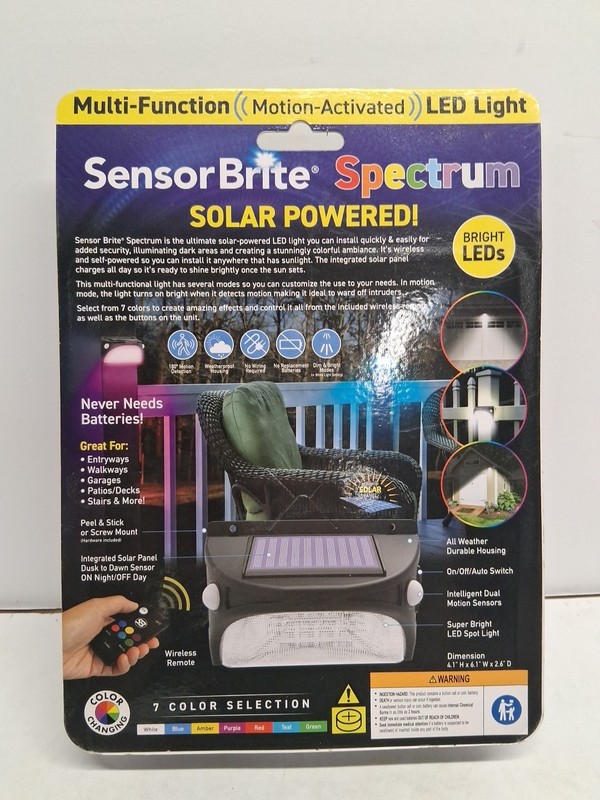 On-Tel Sensor Brite Solar Powered Motion Activated LightSBSP-PKG-01-0124-300 gallery