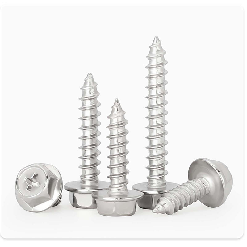 Flanged Self Tapping Screws Stainless Steel Hexagon Hex Head Tappers M3 M4 - M10 gallery