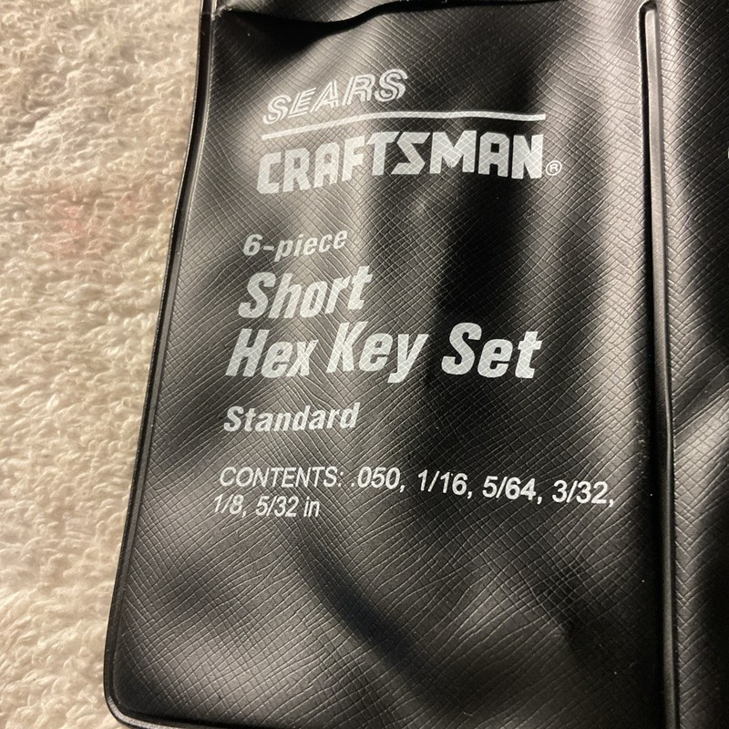 SEARS-Craftsman 12 Pc Short Hex Key Set Standard and Metric-Div.9-Art.# 46694 gallery