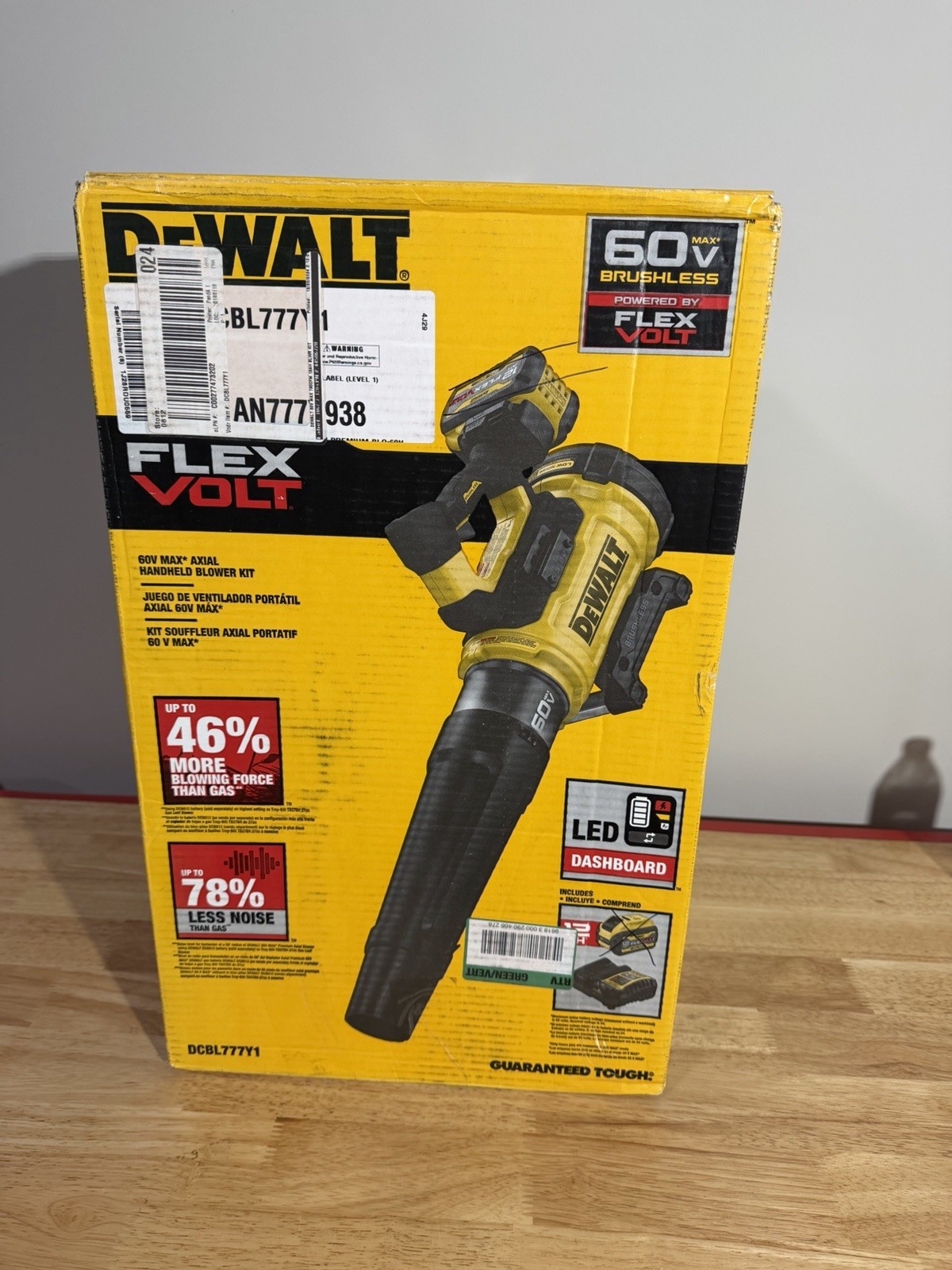 Dewalt 60v Max Flexvolt Axial Handheld Blower DCBL777 (Tool Only) gallery