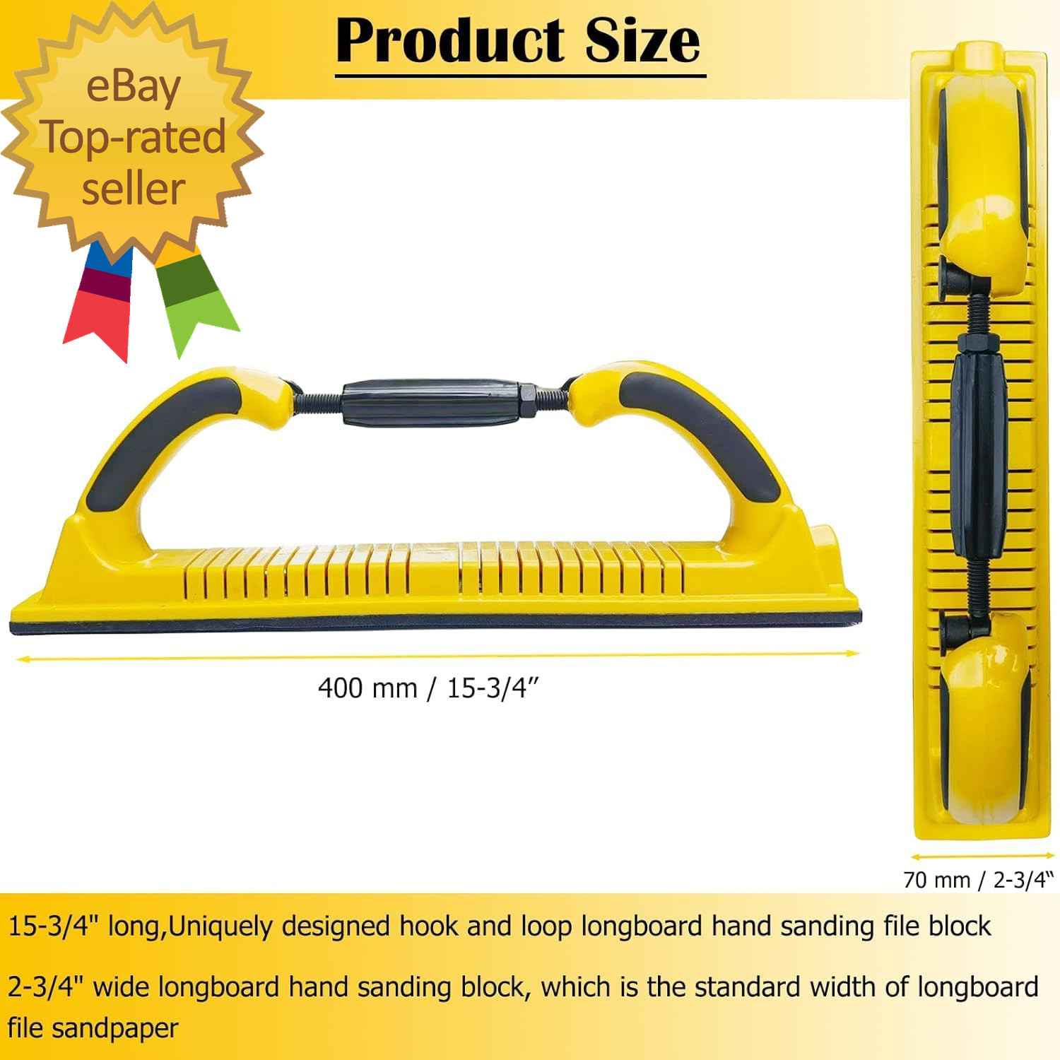 2-3/4" X 15-3/4" Adjustable Radius Flex Longboard Hand Sanding File Block gallery