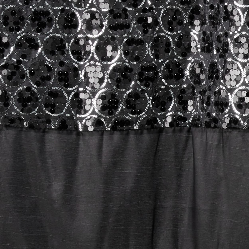 Popular Bath Sinatra Sequin Window Curtain with Tiebacks, Black, 36X54 Inches gallery