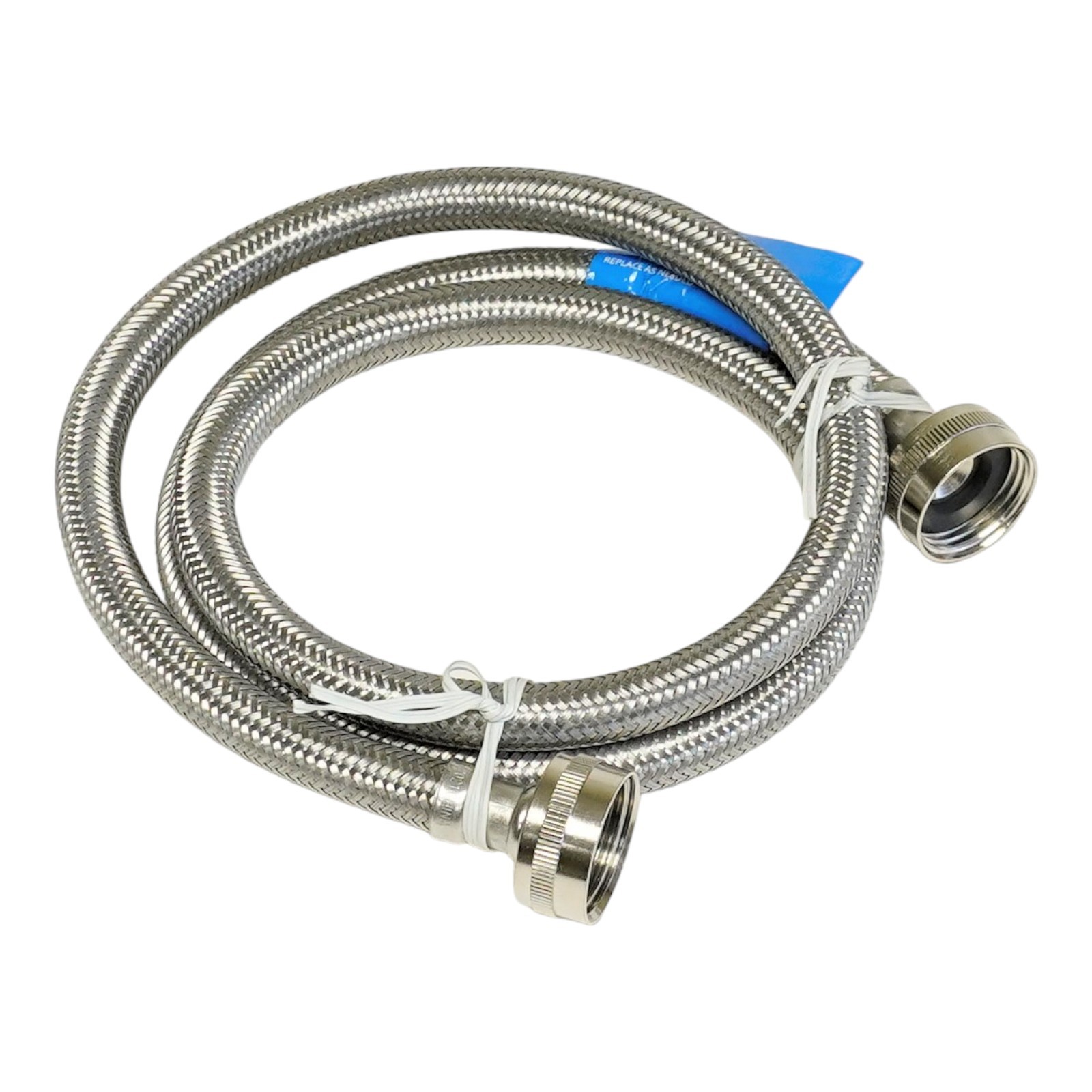 Stainless Steel Washing Machine 4' Set Inlet Fill Hoses with Washers gallery