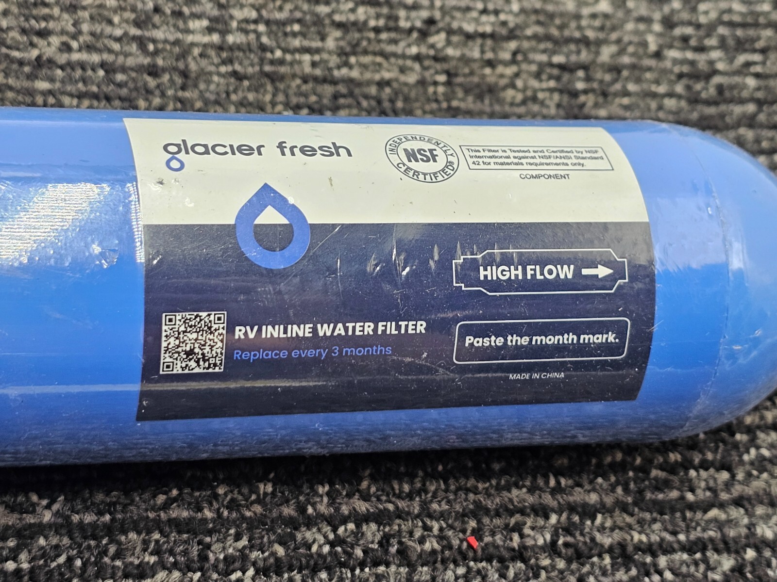 (QTY 2) Glacier Fresh RV Inline Water Filter Blue For Chlorine, Odor & Sediment gallery