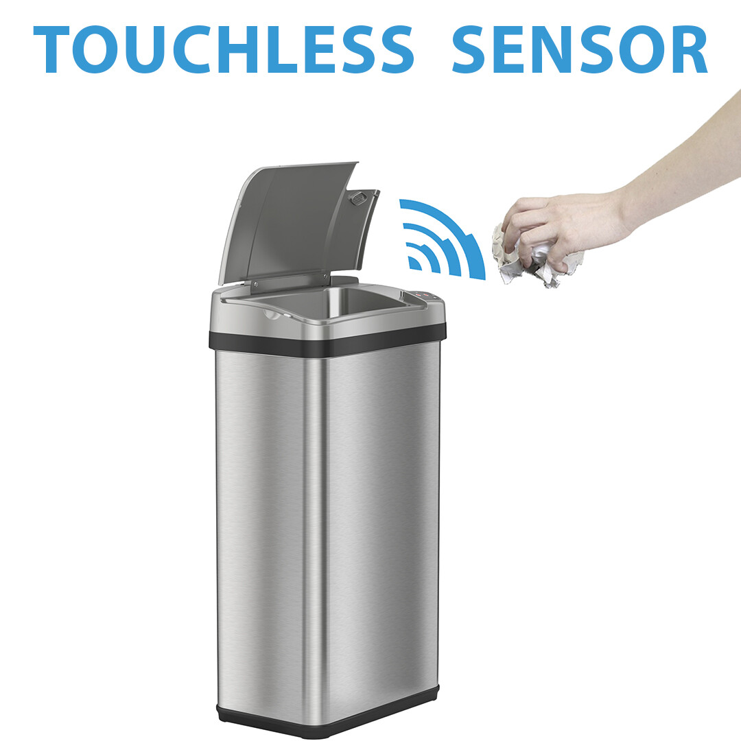 Best 4 Gallon Stainless Steel Automatic Bathroom Office Touchless Sensor Can gallery