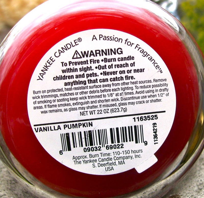 Yankee Candle Retired "VANILLA PUMPKIN" Food ~Large 22 oz. ~WHITE LABEL~RARE~NEW gallery
