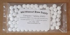 Campden Tablets (potassium metabisulfite) – 2oz. (app. 100 Tablets)