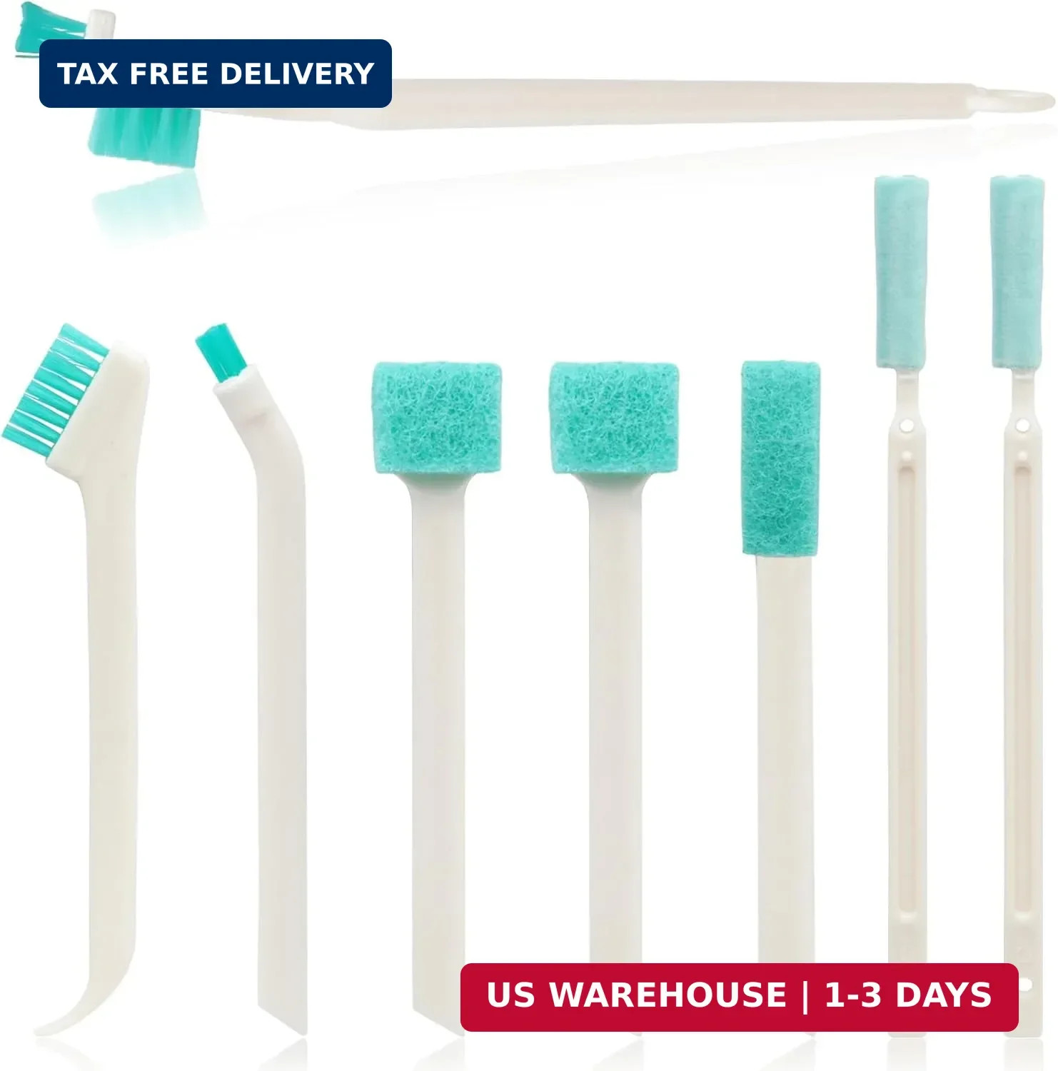 8-Piece Small Cleaning Brush Set for Tight Spaces, Mini Crevice Brushes for Hous gallery