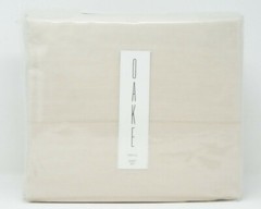OAKE YARN DYE TWIN SHEET SET THREE PIECE 525 THREAD COUNT COLOR BEIGE NIP