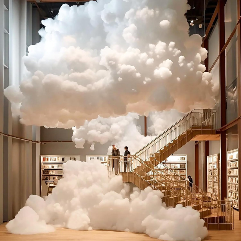 Polyester Fiber Clouds for Ceiling Decor - 400g Fake Snow & Fill gallery