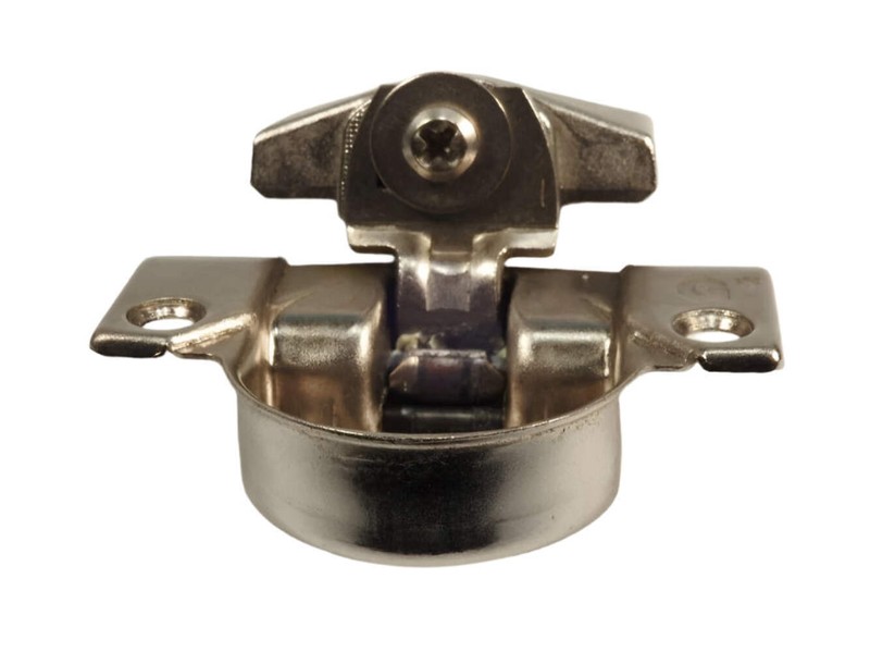 Grass 850 Nickel Hinge and 830-53 mounting plate - Complete Hinge - Refurbished gallery