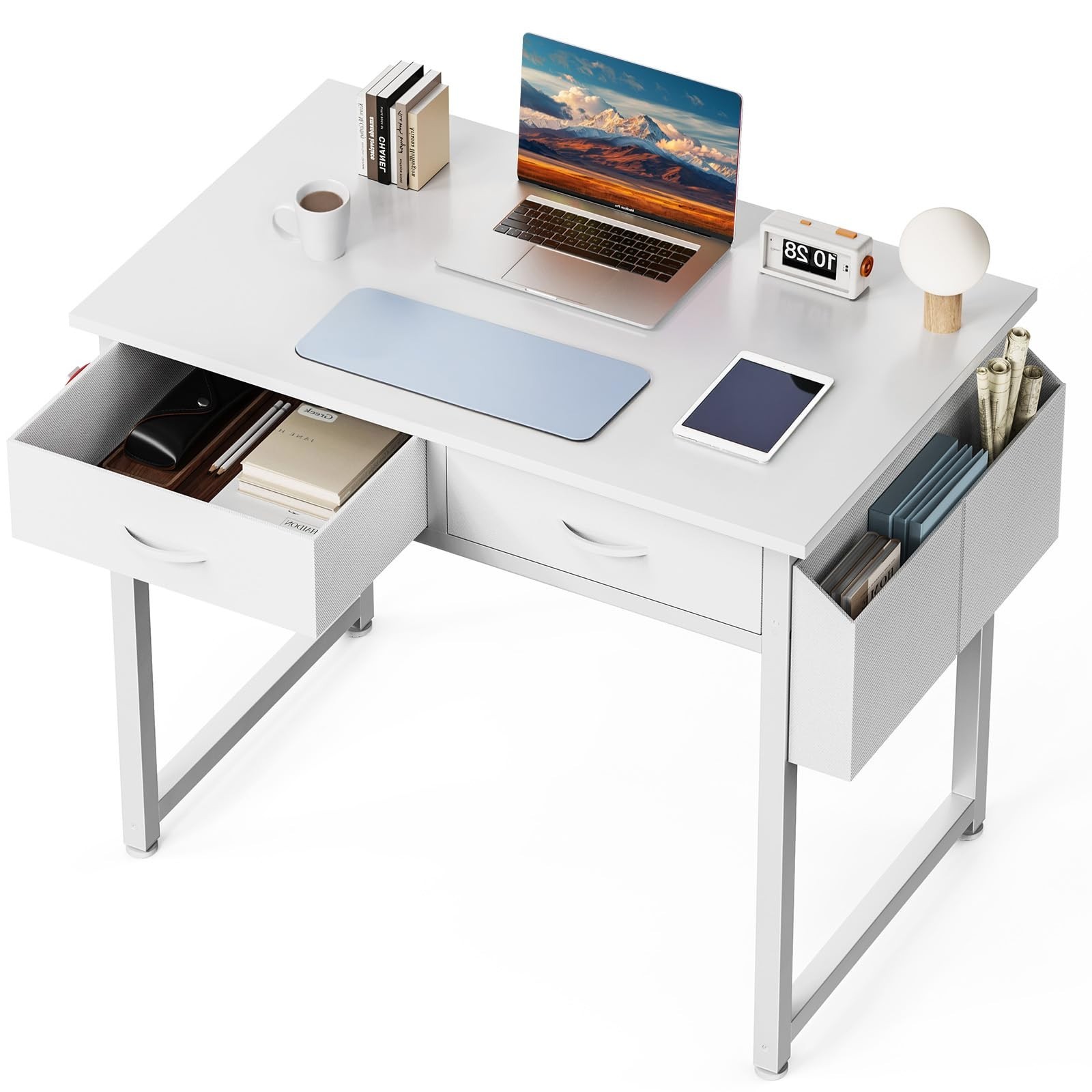DUMOS 32" Home Office Computer Desk with Drawers, Small Gaming Writing Study gallery