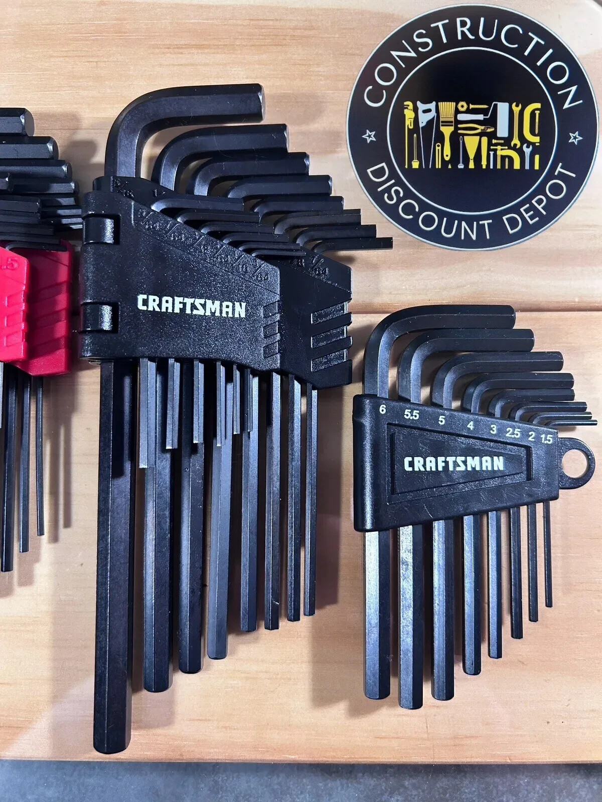 Craftsman SAE & METRIC Stubby and Regular Length Loose Allen Hex Key Wrench Set gallery