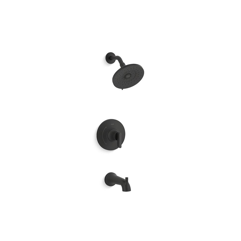 KOHLER Setra Single-Handle Tub and Shower Faucet in Matte Black Valve Included gallery