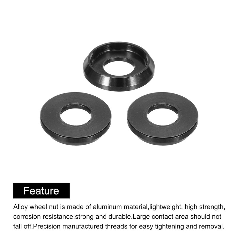 M5 Cone Cup Countersunk Washers,Hole Dia 5mm/0.2" Aluminum Gaskets Cup Head W... gallery