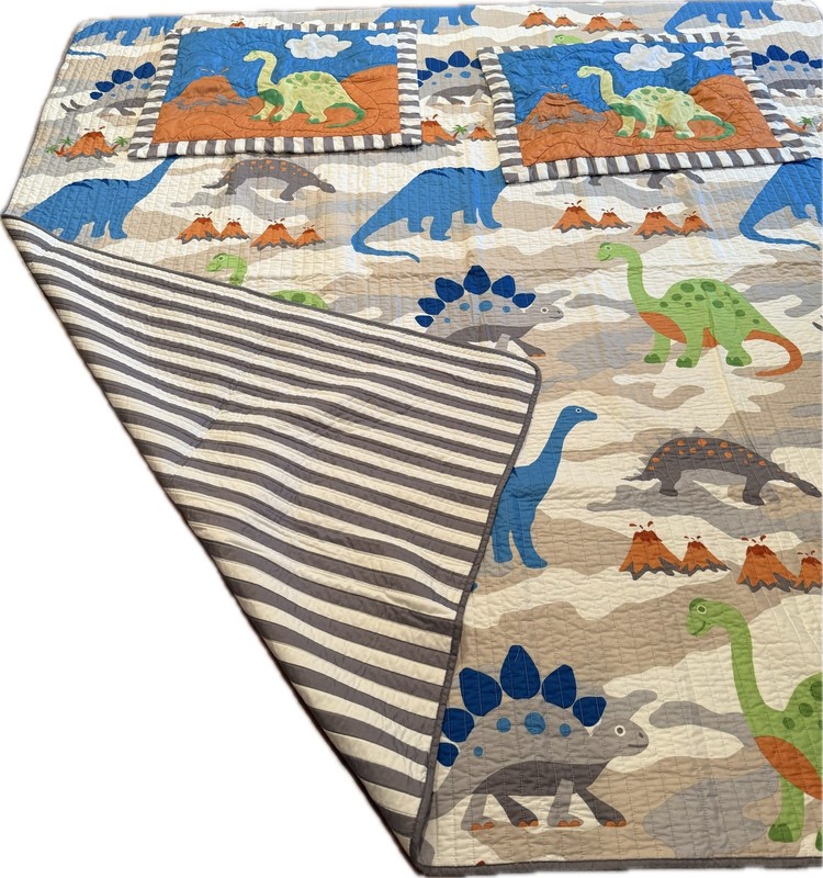 MiZone Kid’s Dinosaur/Reversible Full/Queen Comforter & 2 Shams Set gallery