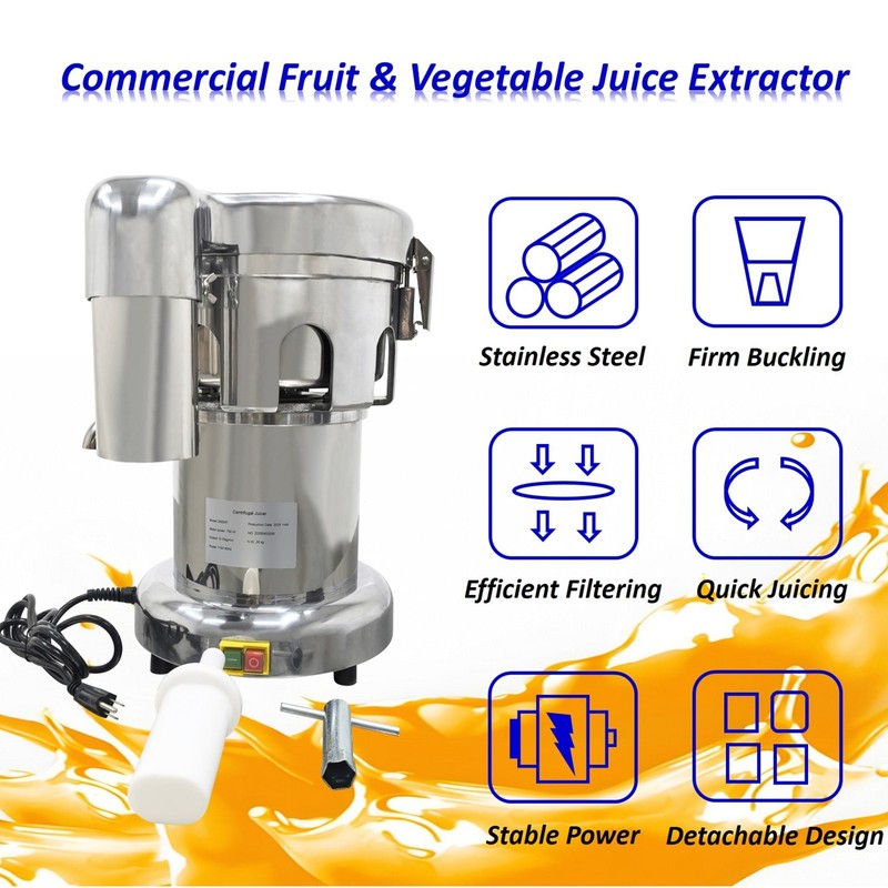 Techtongda Fruit Vegetable Juice Extractor Maker Cold Press Juicer Machine 750W gallery