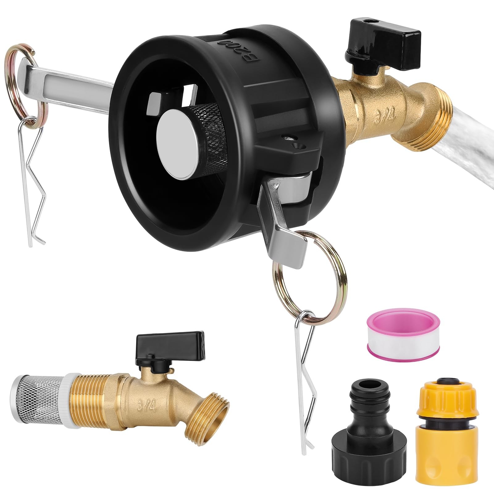 WADEO Filter Type IBC Tote Adapter, 2" Cam Lock for 275-330 Gallon IBC Tote T... gallery