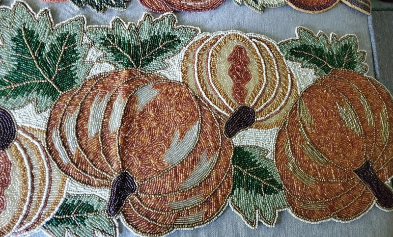 Pumpkin Beaded Table Runners SELECT ONE gallery
