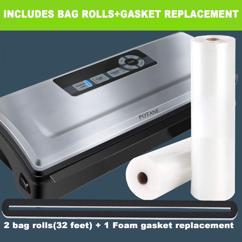 POTANE Vacuum Sealer Machine, 85kPa Pro Food Saver, 8-in-1 Easy Presets, 4 Kit, gallery