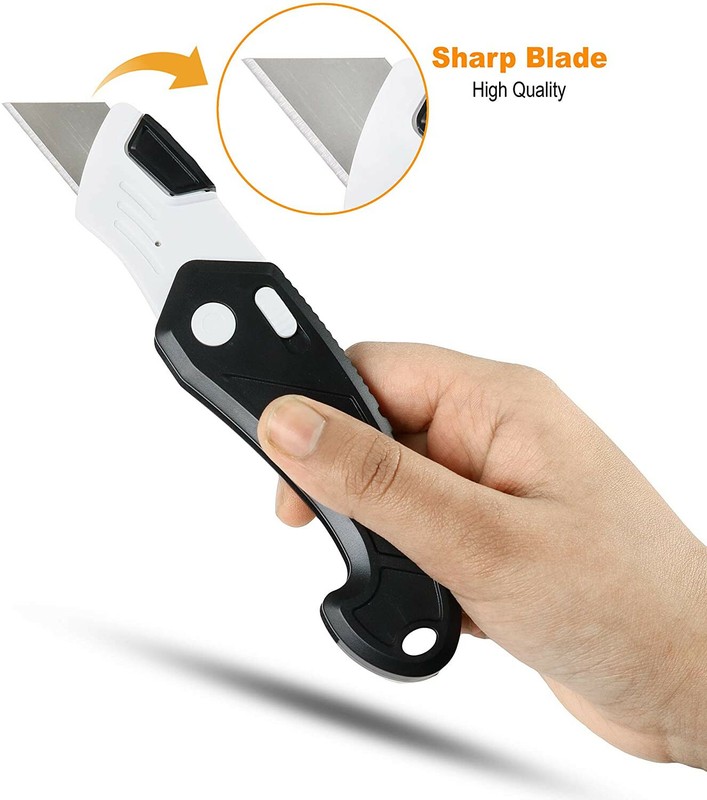 Lightweight Heavy Duty ABS Plastic Folding Saftey Utility Box Cutter 6pc Green gallery