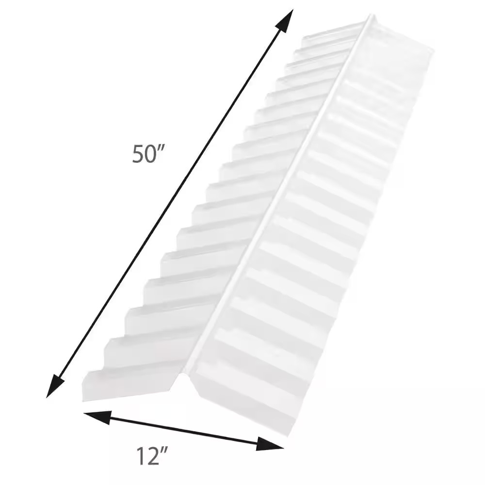 4 ft. Polycarbonate Ridge Cap Flashing in Clear gallery