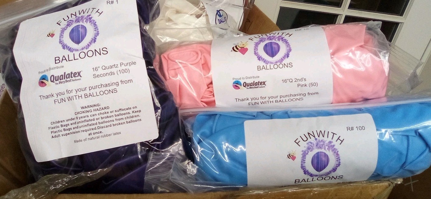Qualatex 16" 2nds, Slight Color Run(4 bags Of 100ct)=400Ballloons U-pic Colors gallery