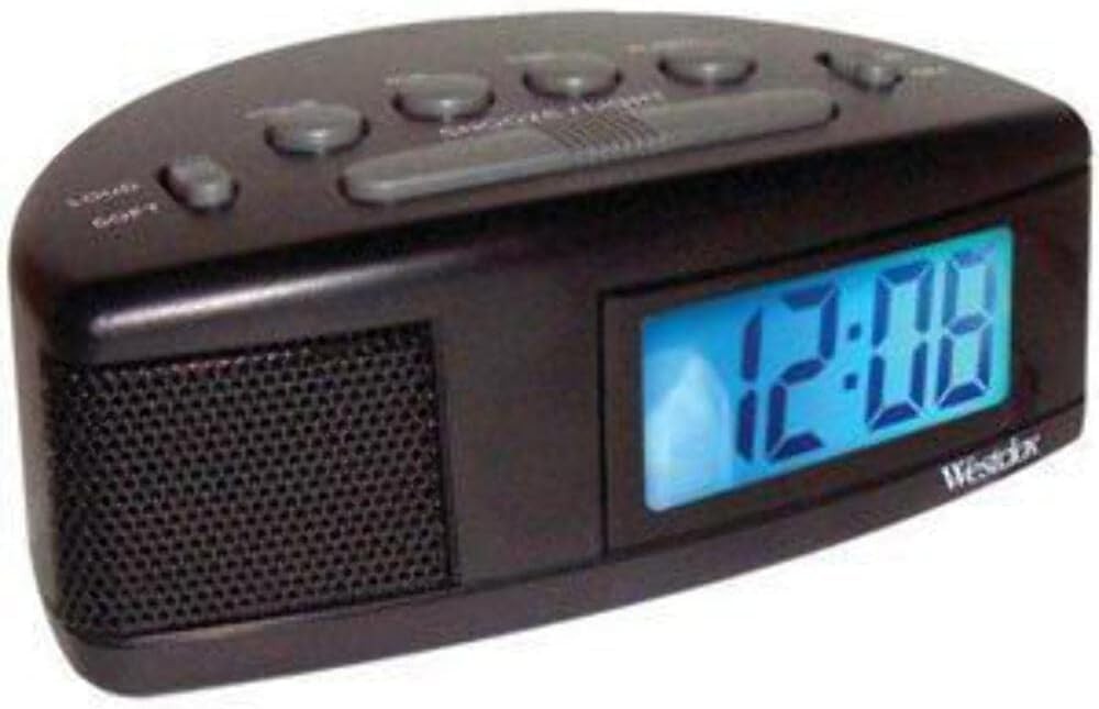 Westclox Extra Loud Alarm Clock for Heavy Sleepers, Easy-to-Read LCD 1, Black gallery