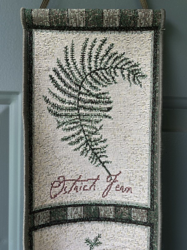 Vicky Howard 6"x 41" Weekend Bell Pull Hanging Ferns Tapestry Made in the USA gallery