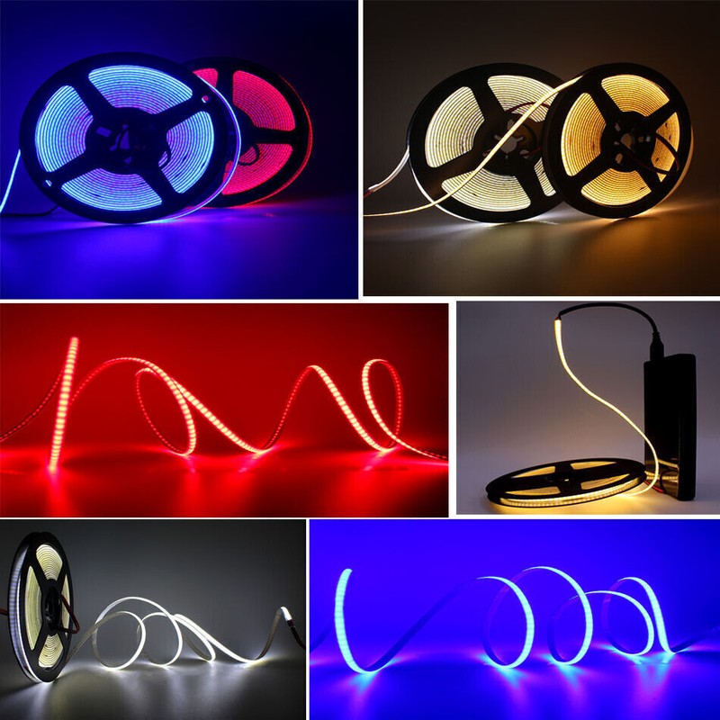 5V 5mm width COB LED light strip 320LED/m Battery box Powered Flexible light bar gallery