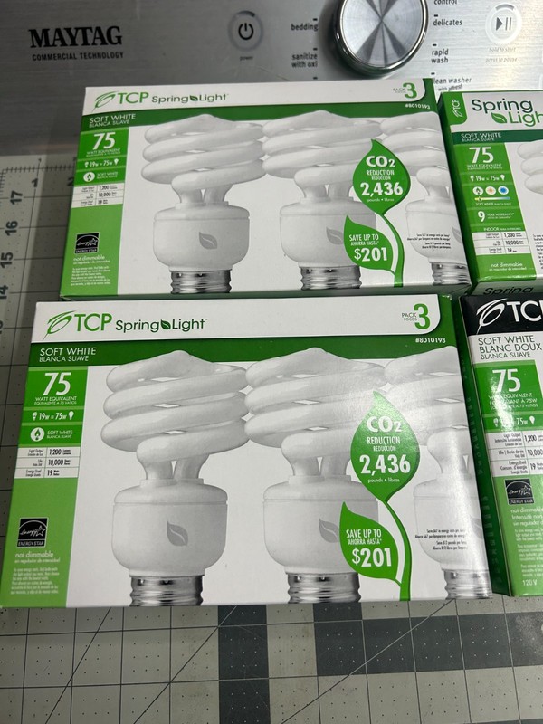 12- BULB pack 19W=75W SPRINGLIGHT 2700K SOFT WHITE twist Light CFL Fluorescent gallery