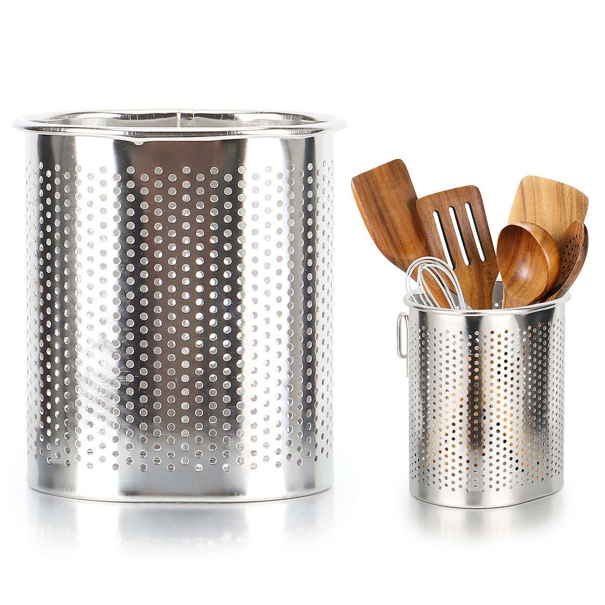 Stainless Steel Utensil Holder Organizer Container Kitchen Accessories Storage gallery