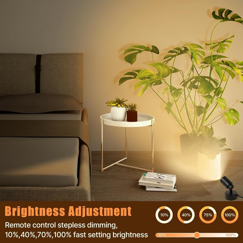 1 Pack Dimmable Spot Lights Indoor, Uplighting Indoor Spotlight with Timer an... gallery
