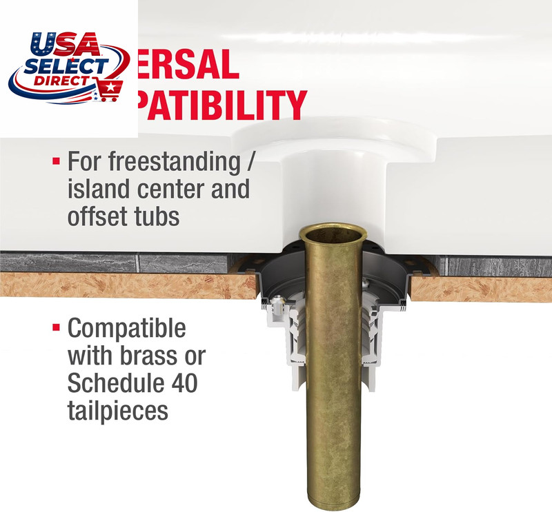 Universal Freestanding Tub Drain Kit – Easy Installation gallery