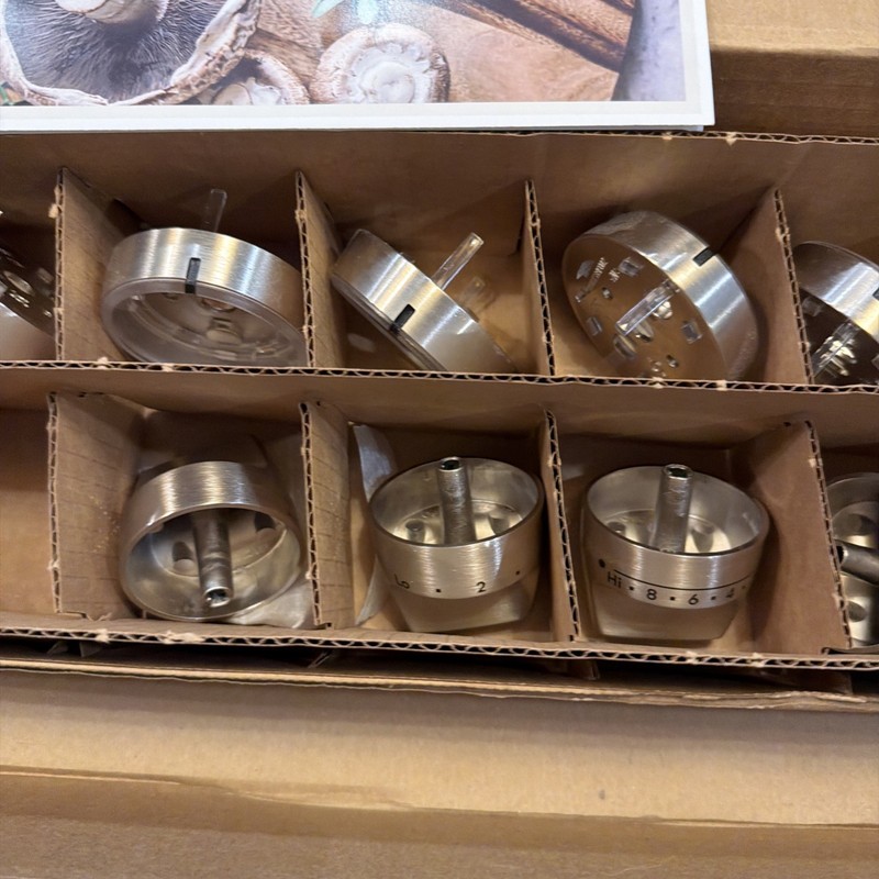 NIB Cafe Gas Range Front Control Knobs Handles Set Stainless Steel CXFCGHKPMSS gallery