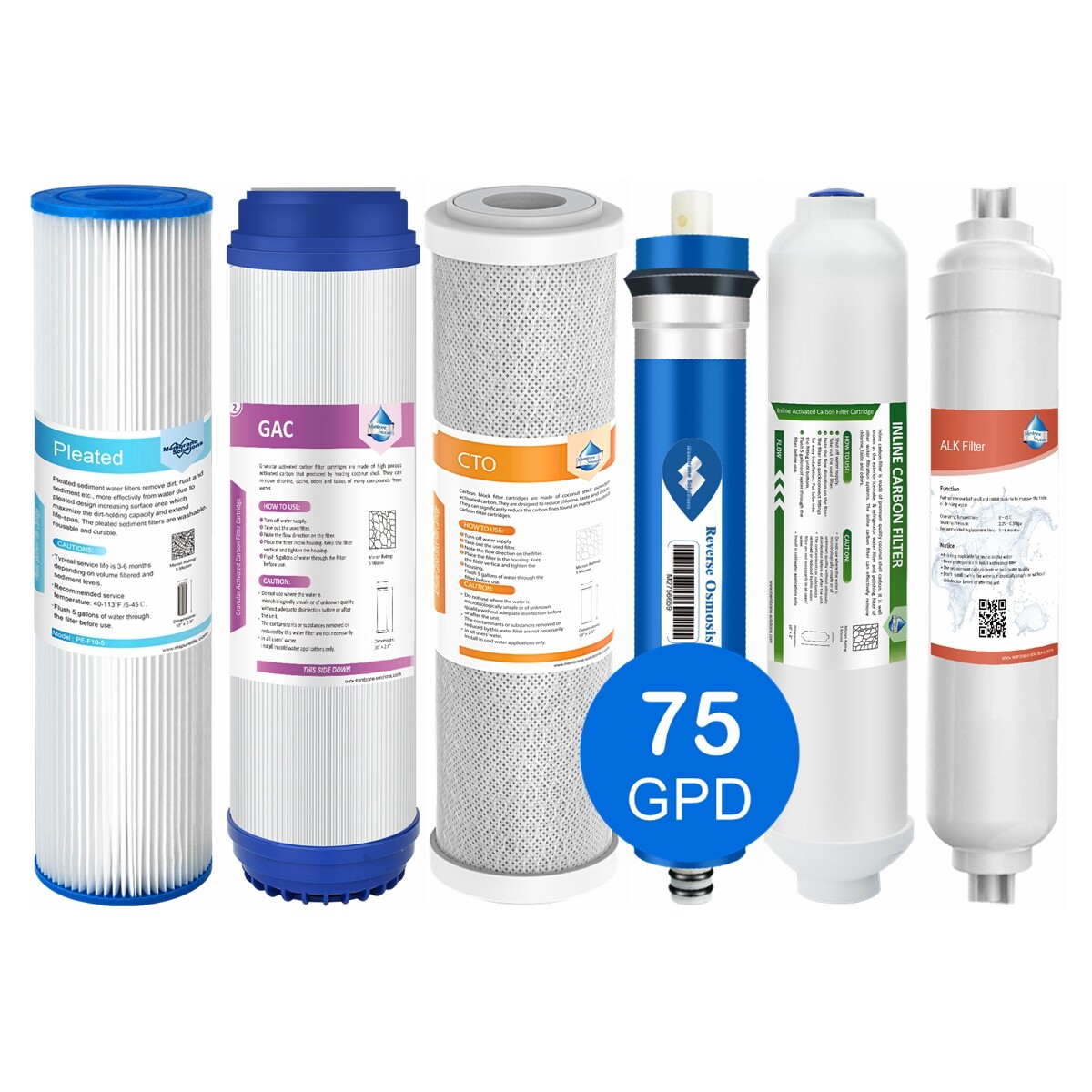 3/4/5/6 Stage 75 GPD Reverse Osmosis Water Filter Drinking Purifier Replacement gallery