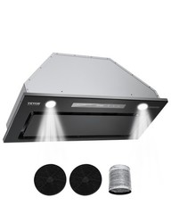 Range Hood Insert, 30 Inch Built-in Kitchen Vent Hood, 800CFM Stainless Steel St