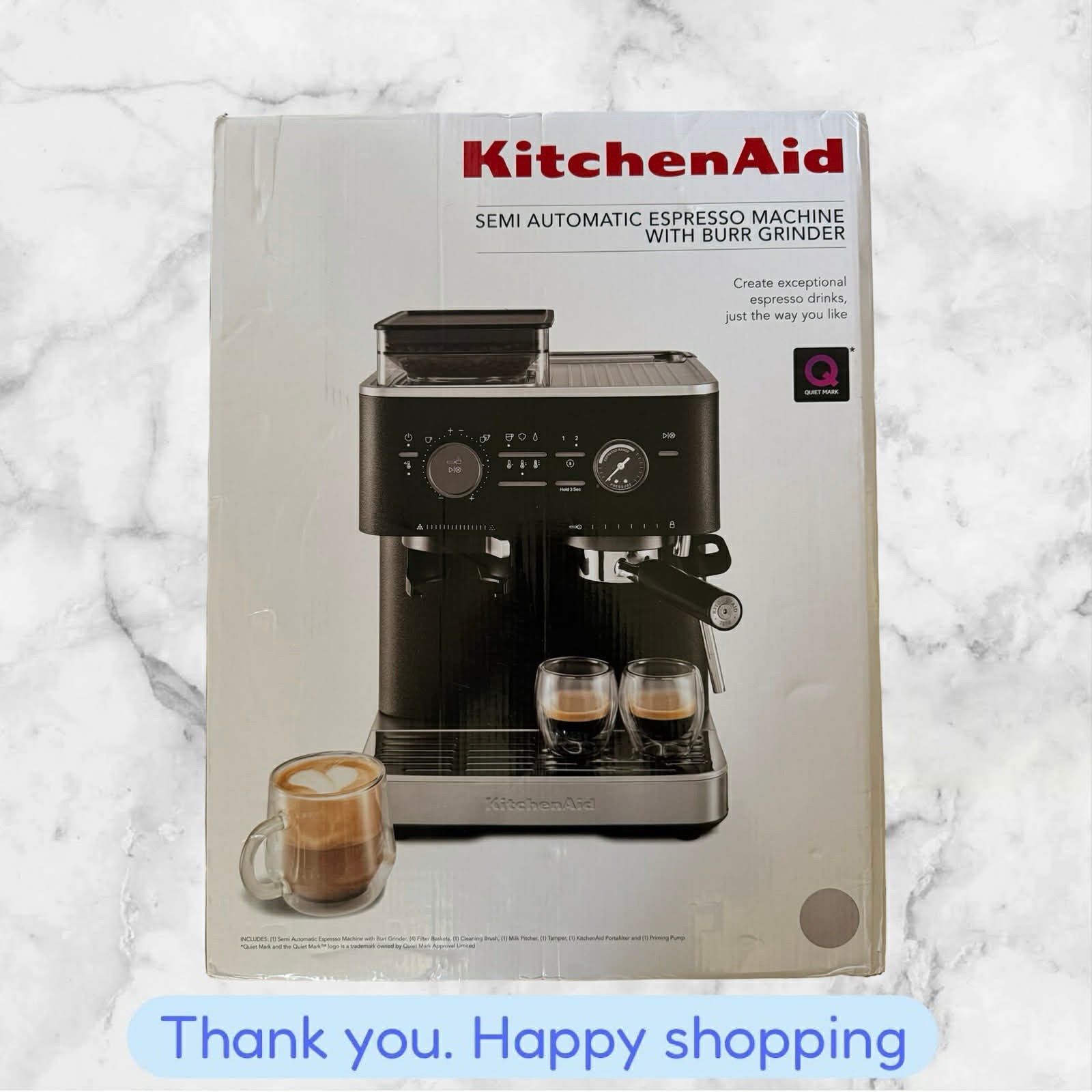 KitchenAid Semi-Automatic Espresso Machine w/ Burr Grinder 2.5L KES6551SX NEW gallery